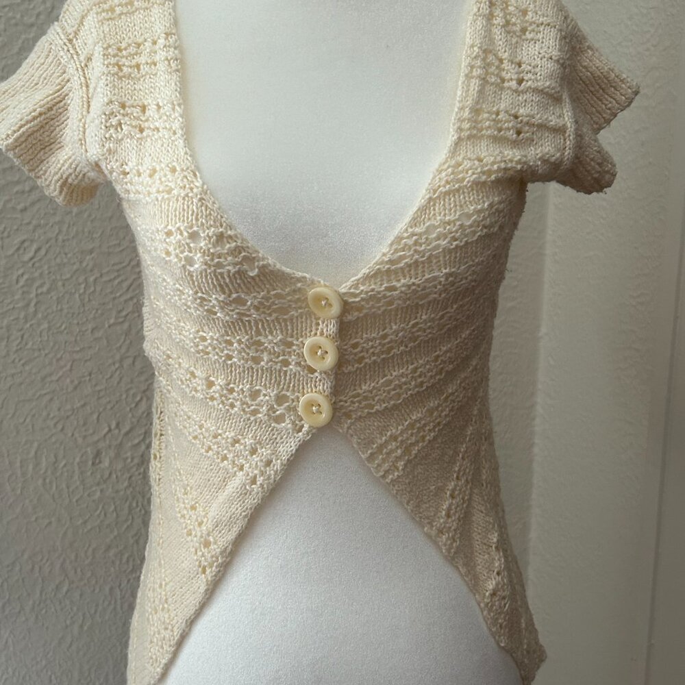 Banana Republic Women's Knit Sweater Vest, white, PXS